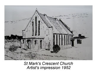 Artist's impression of new church, 1952
